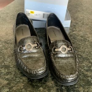 Anne Klein pewter loafer